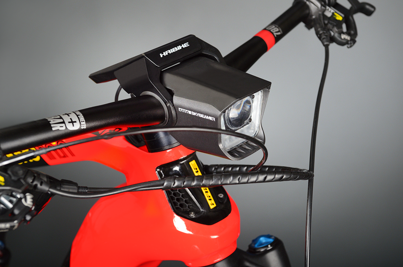 Haibike Scheinwerfer Skybeamer 150 AM 50 lux, für Yamaha, schwarz - KS
